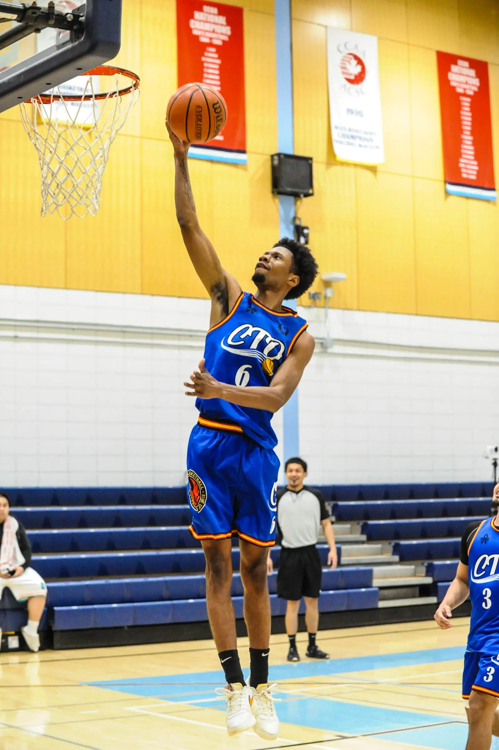 Player drives to the basket