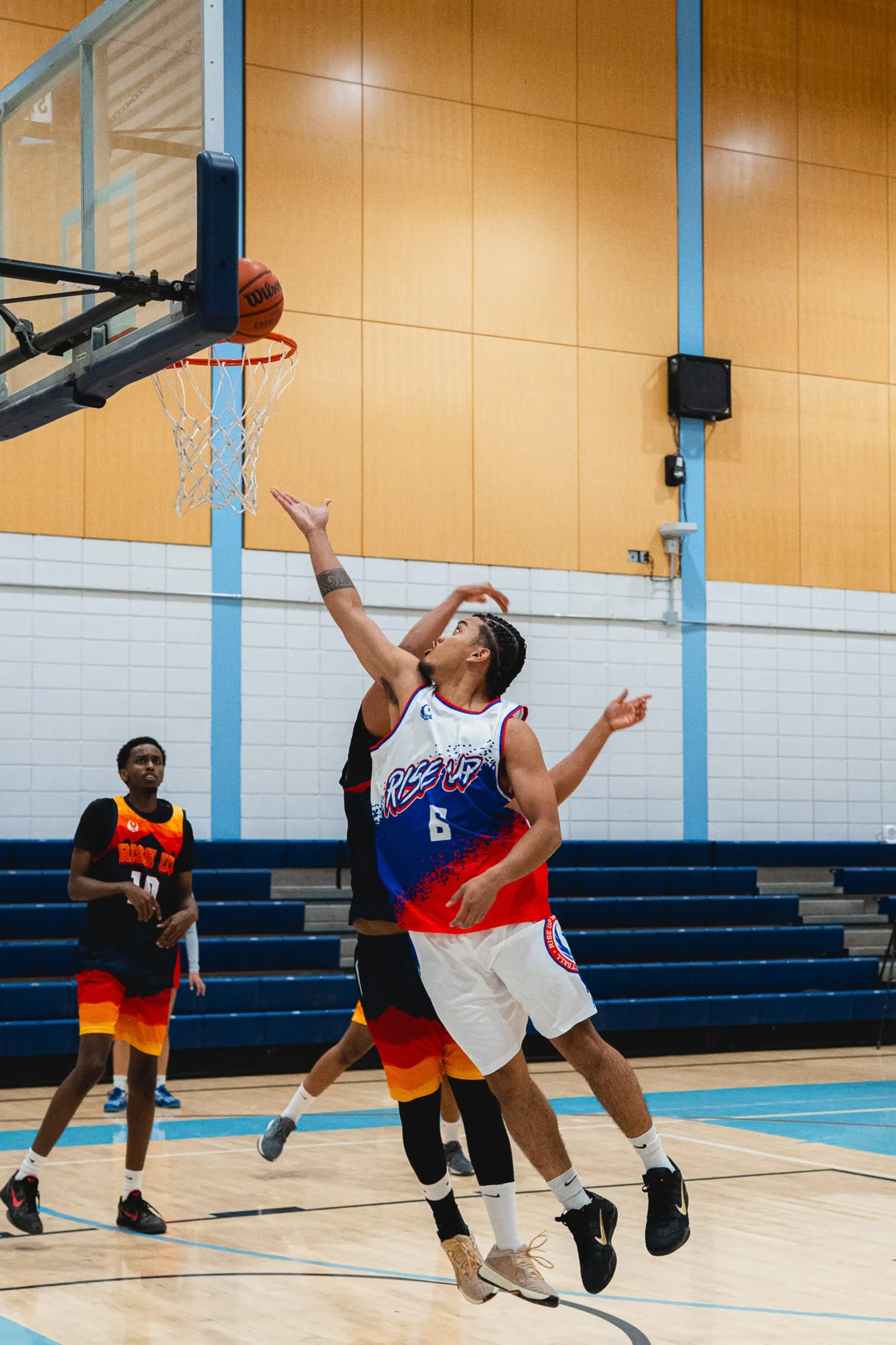 Intense game action in Rise Up League